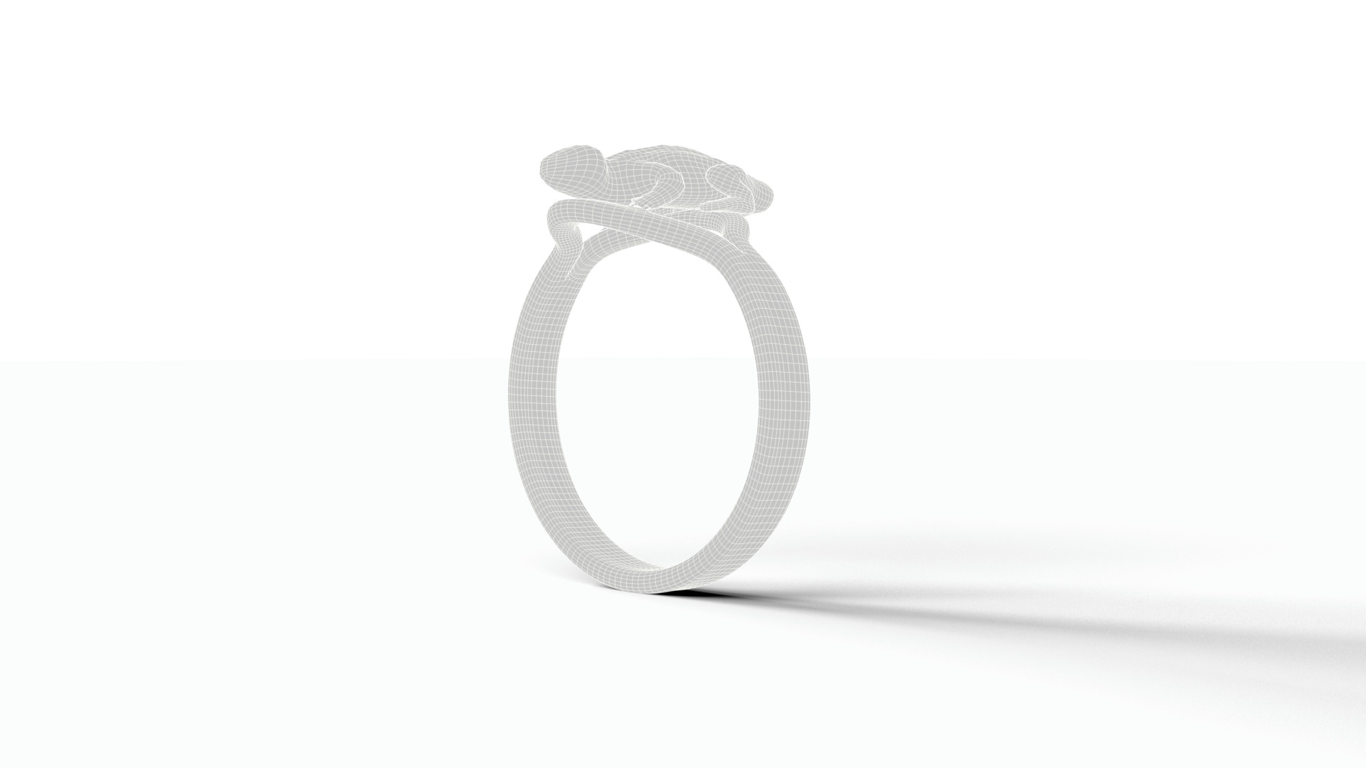 Lizard ring Low-poly 3D model_7