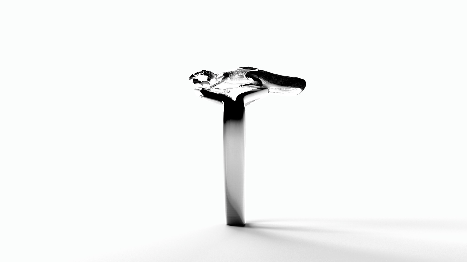 Lizard ring Low-poly 3D model_2