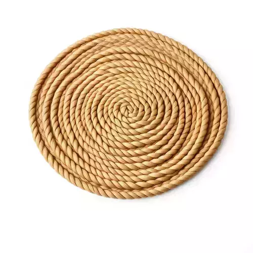 Circular Rope Mat Model Pack Low-poly 3D model