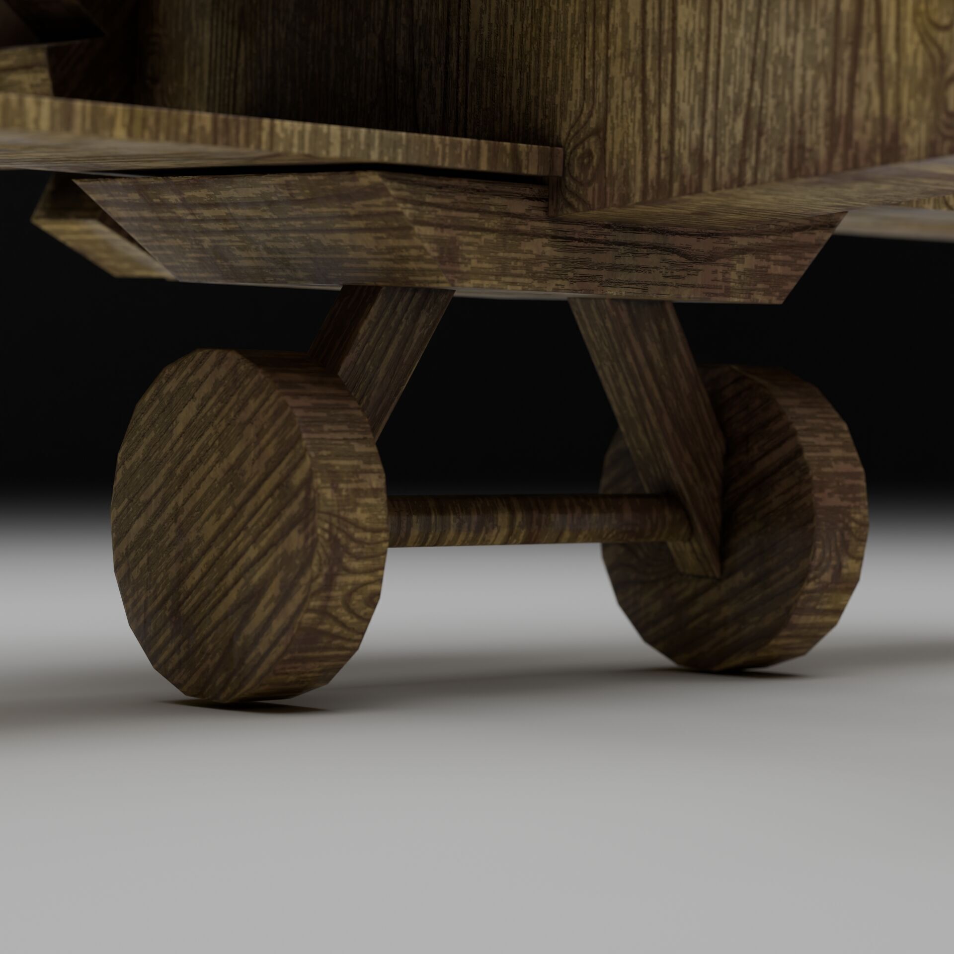 Wooden Plane Low-poly 3D model_6