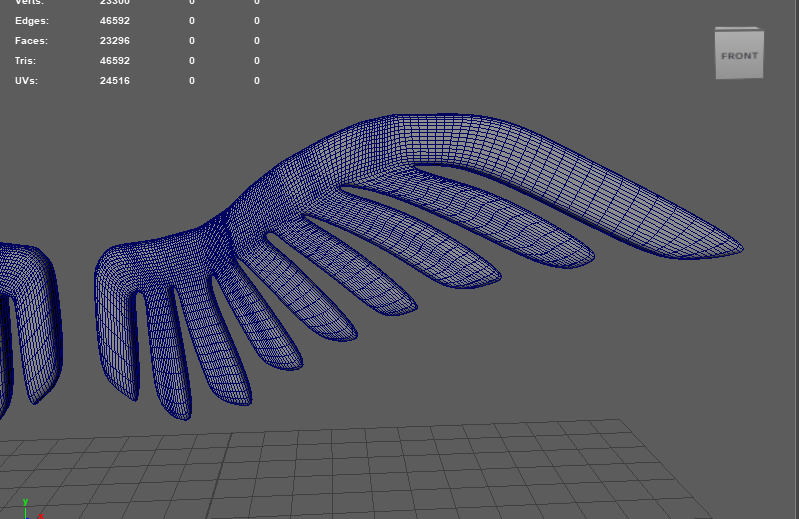 Golden Wings Logo 3D model_12