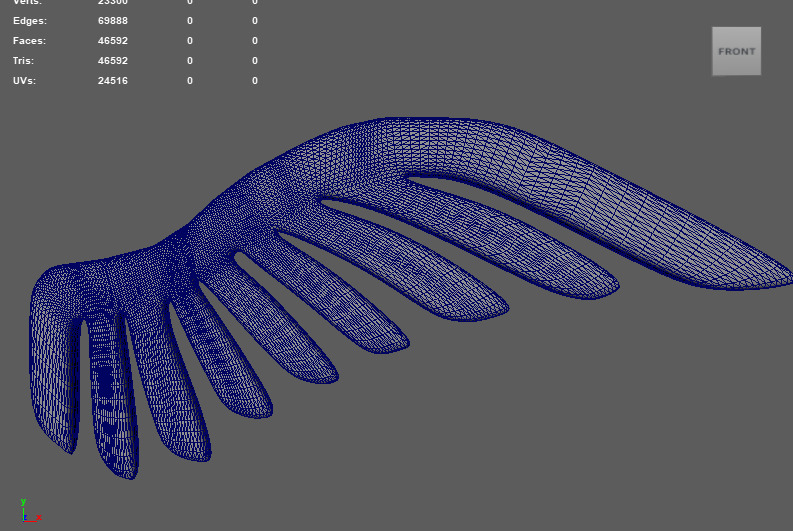 Golden Wings Logo 3D model_11