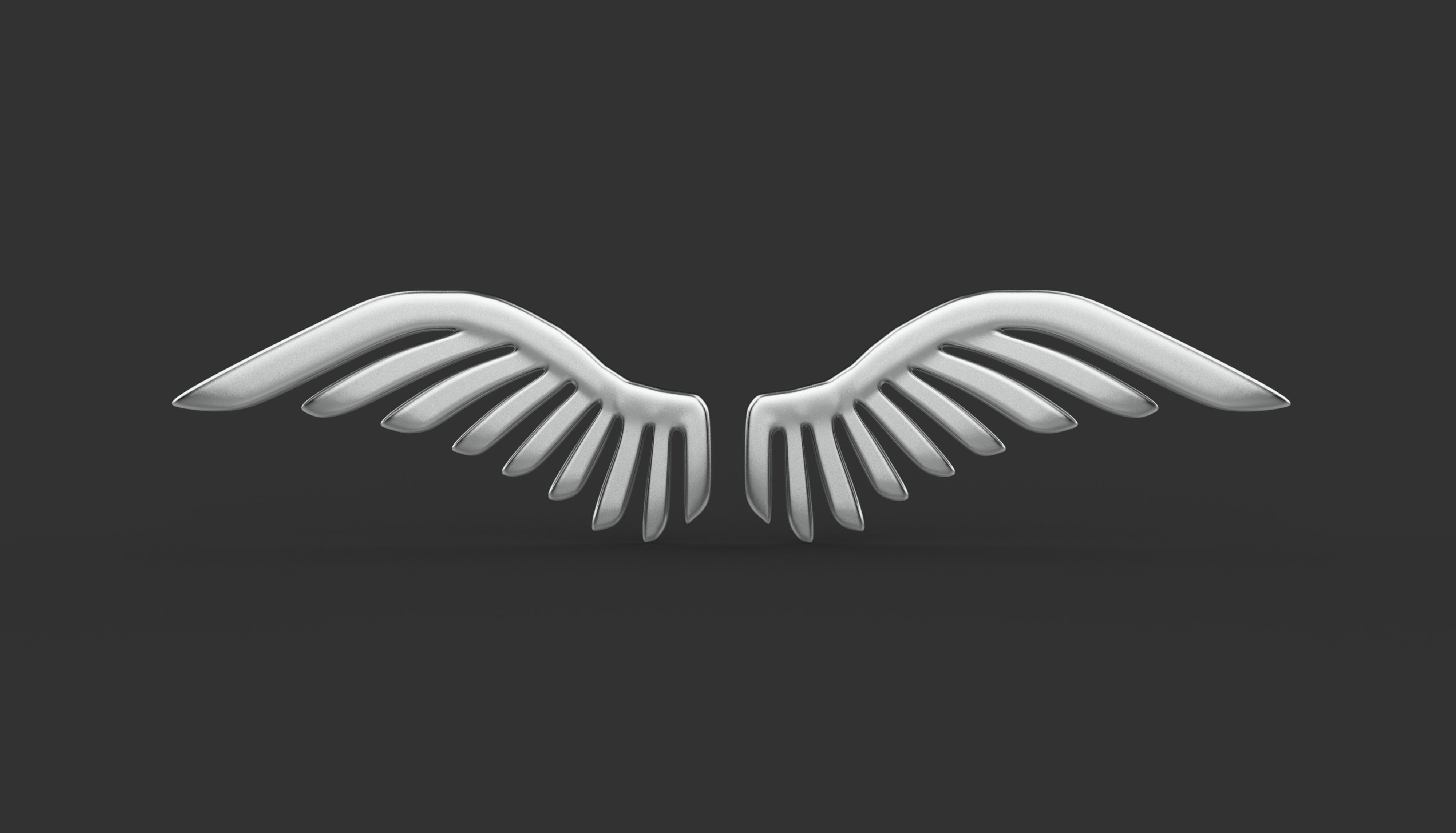 Golden Wings Logo 3D model_7