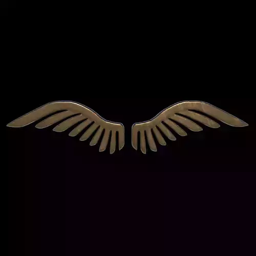 Golden Wings Logo 3D model