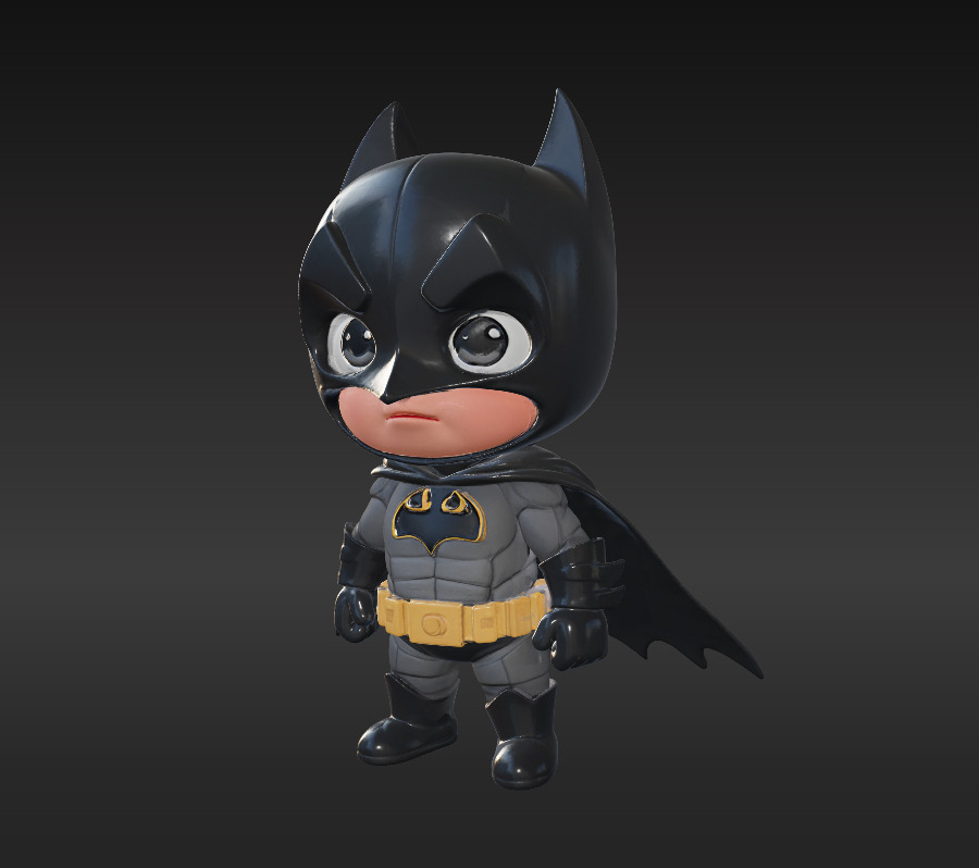 avenger package Ironman Spiderman And Batman Low-poly 3D model_26