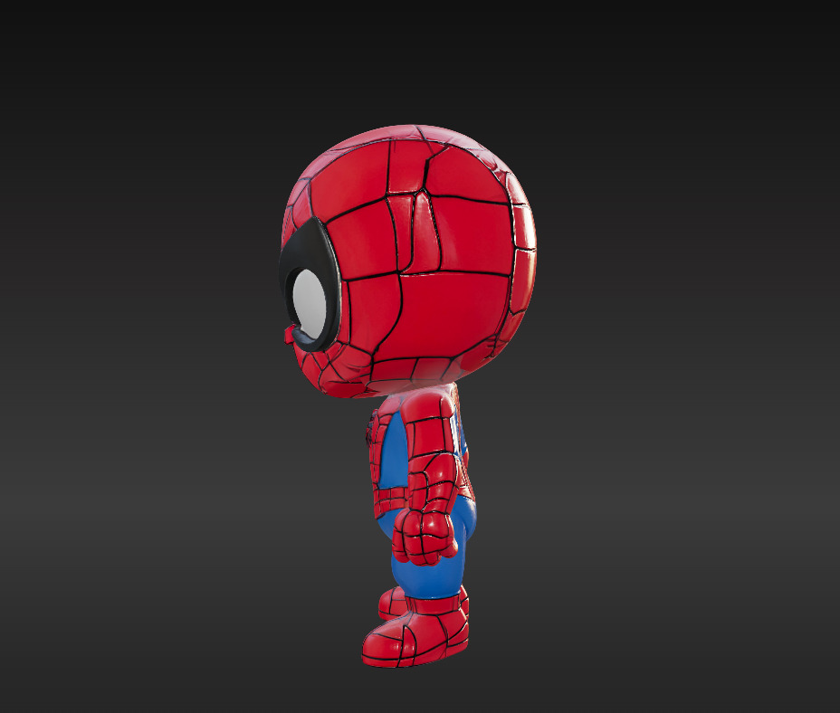 avenger package Ironman Spiderman And Batman Low-poly 3D model_3