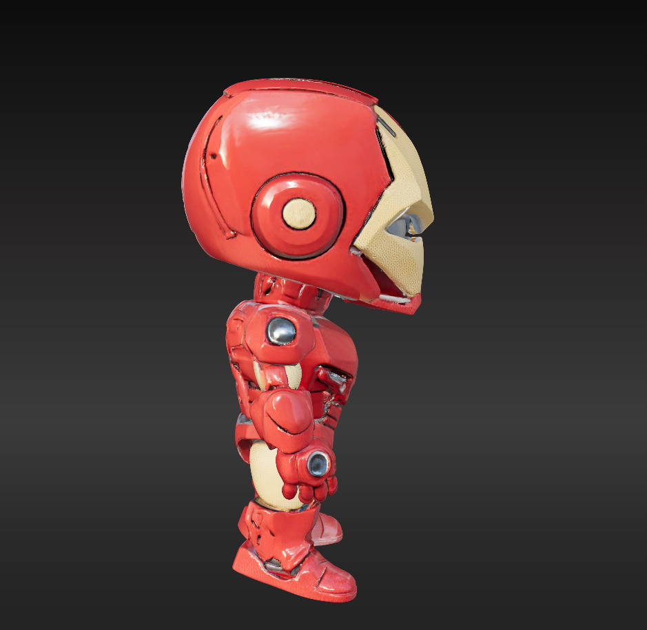 avenger package Ironman Spiderman And Batman Low-poly 3D model_14