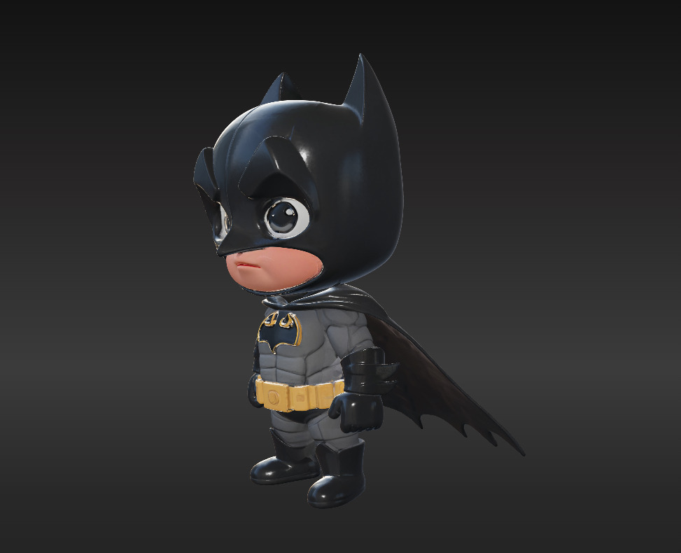 avenger package Ironman Spiderman And Batman Low-poly 3D model_25