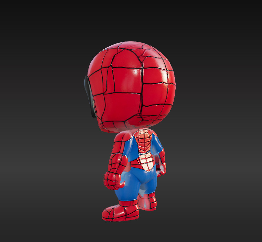 avenger package Ironman Spiderman And Batman Low-poly 3D model_4