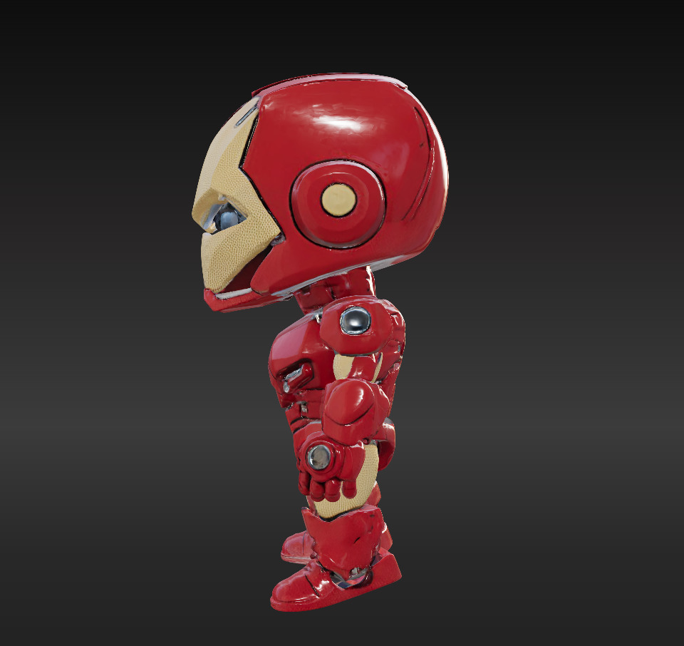 avenger package Ironman Spiderman And Batman Low-poly 3D model_10