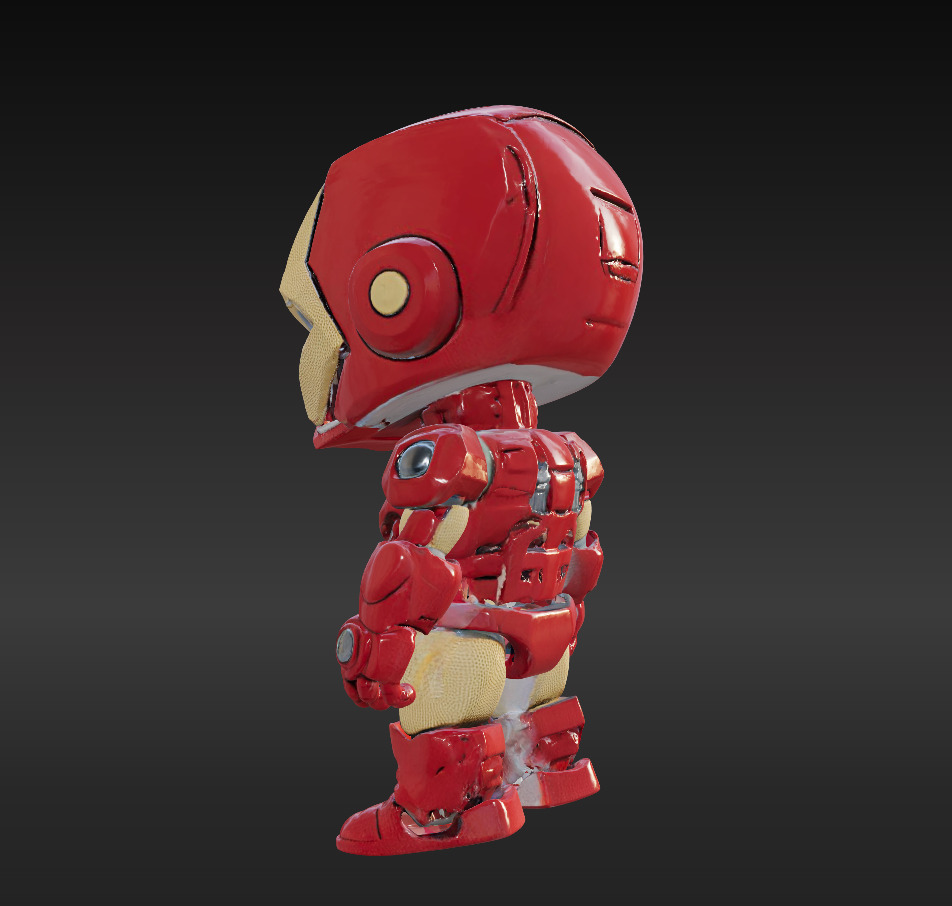avenger package Ironman Spiderman And Batman Low-poly 3D model_13