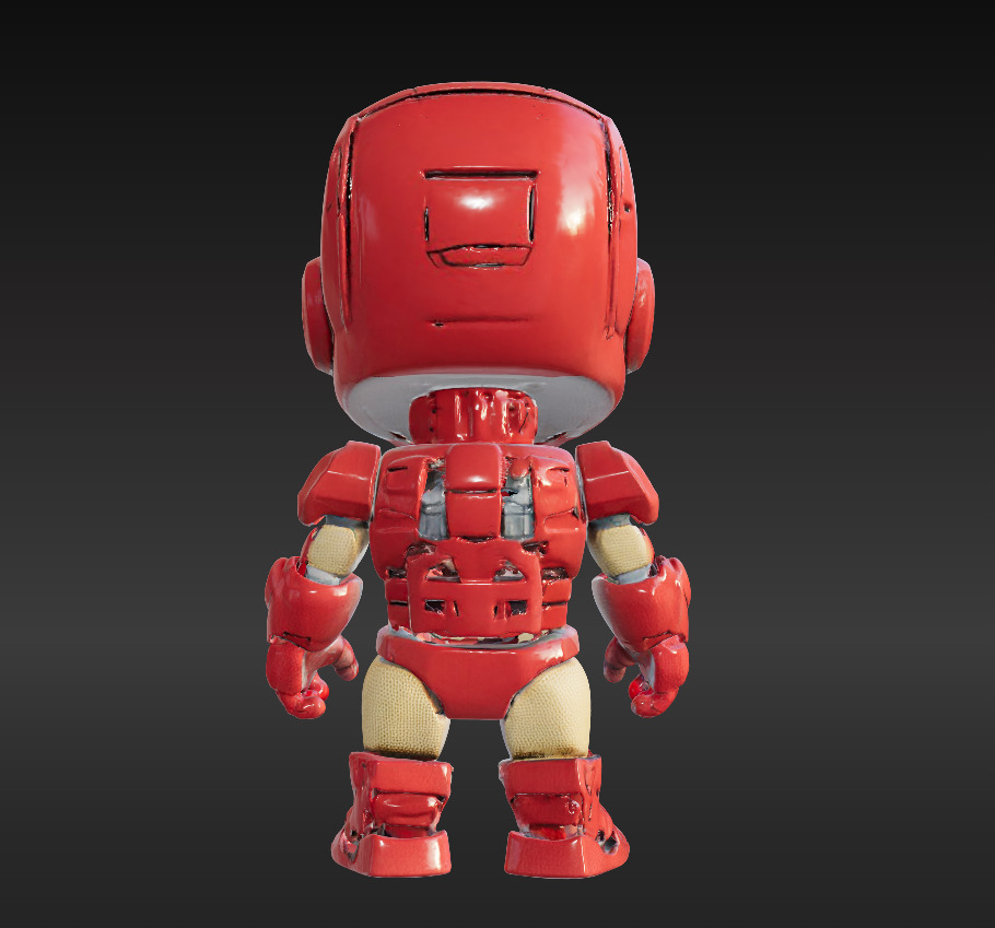 avenger package Ironman Spiderman And Batman Low-poly 3D model_11