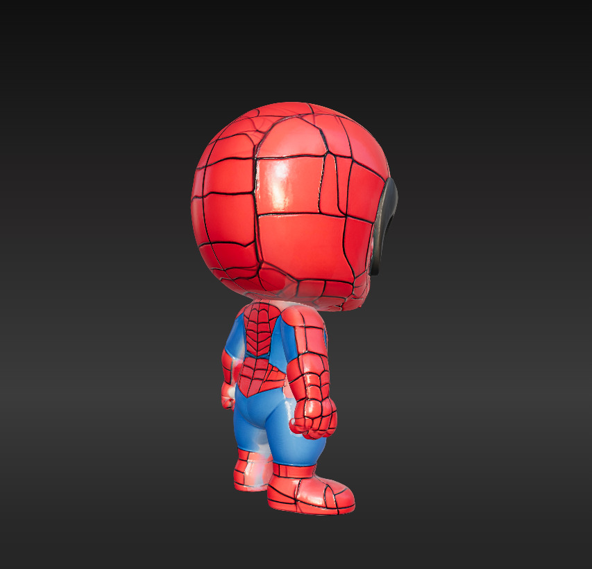avenger package Ironman Spiderman And Batman Low-poly 3D model_6