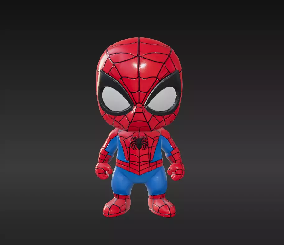 avenger package Ironman Spiderman And Batman Low-poly 3D model_0