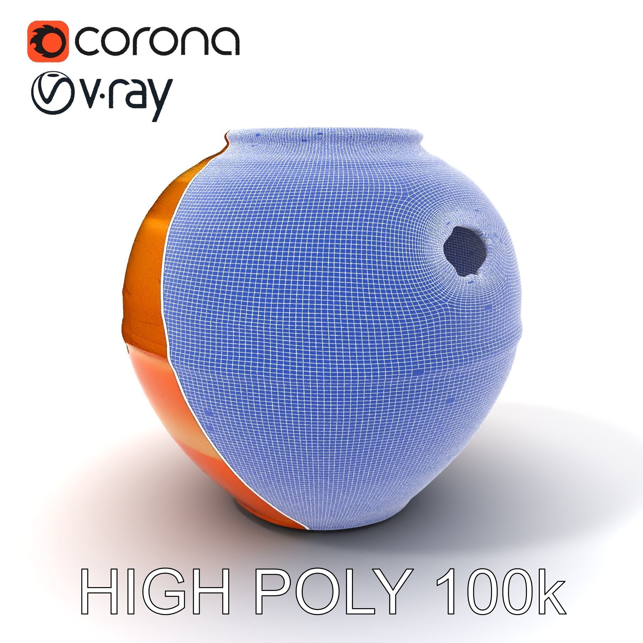 Antique Clay Pottery Model Pack Low-poly 3D model_4