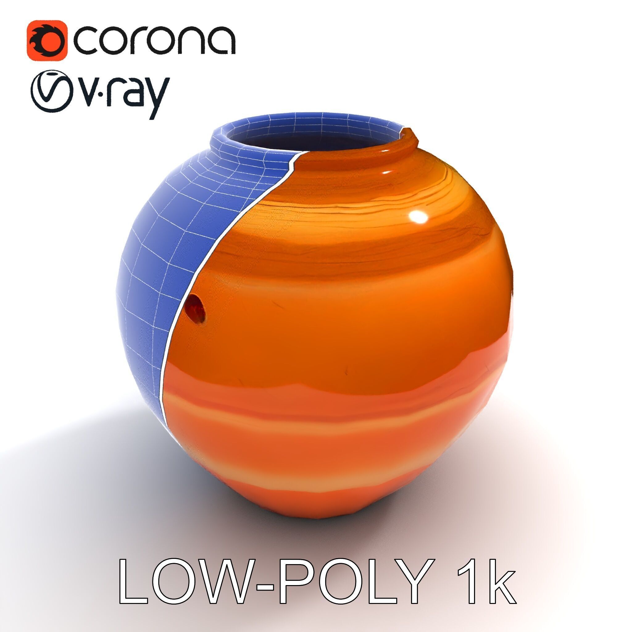 Antique Clay Pottery Model Pack Low-poly 3D model_20