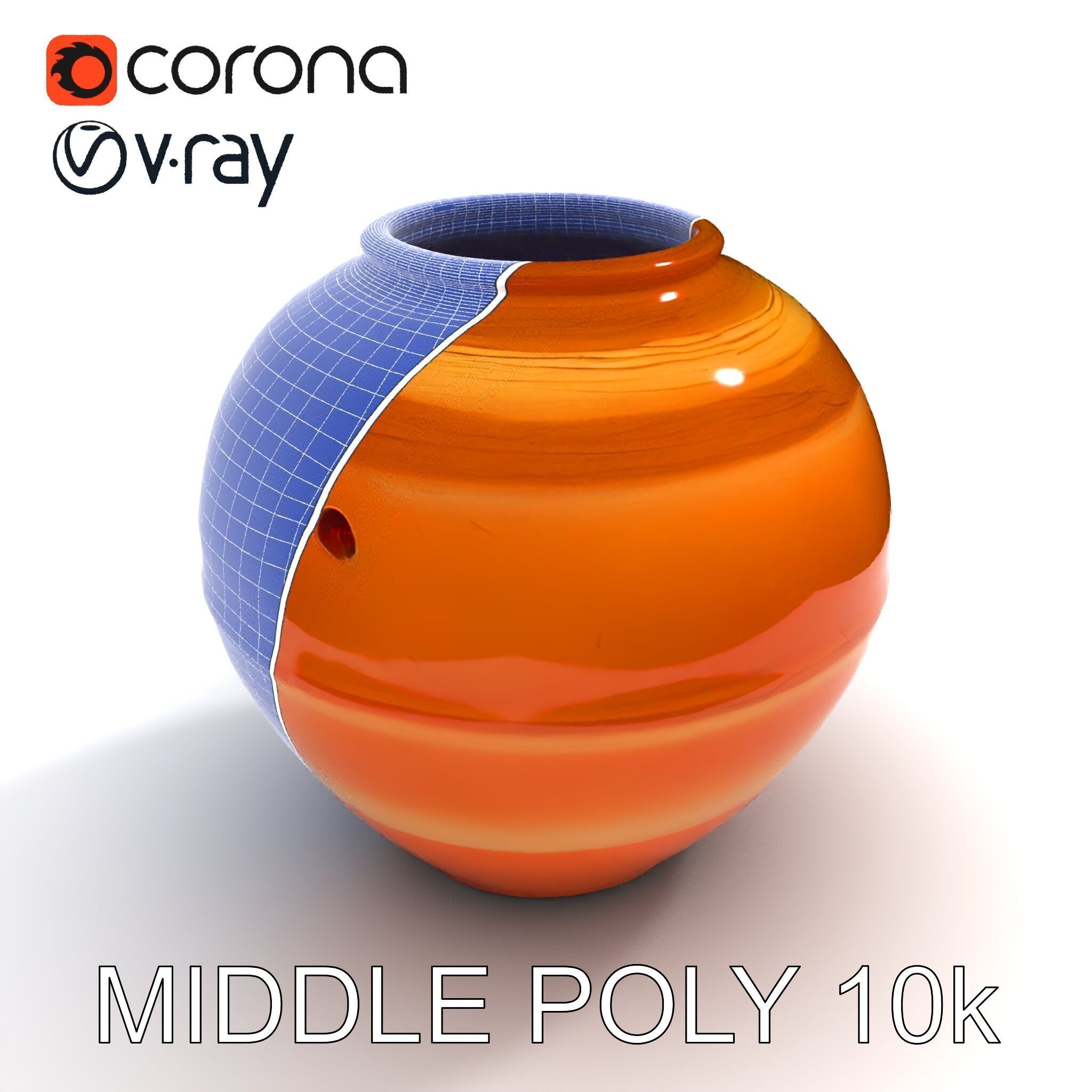 Antique Clay Pottery Model Pack Low-poly 3D model_14