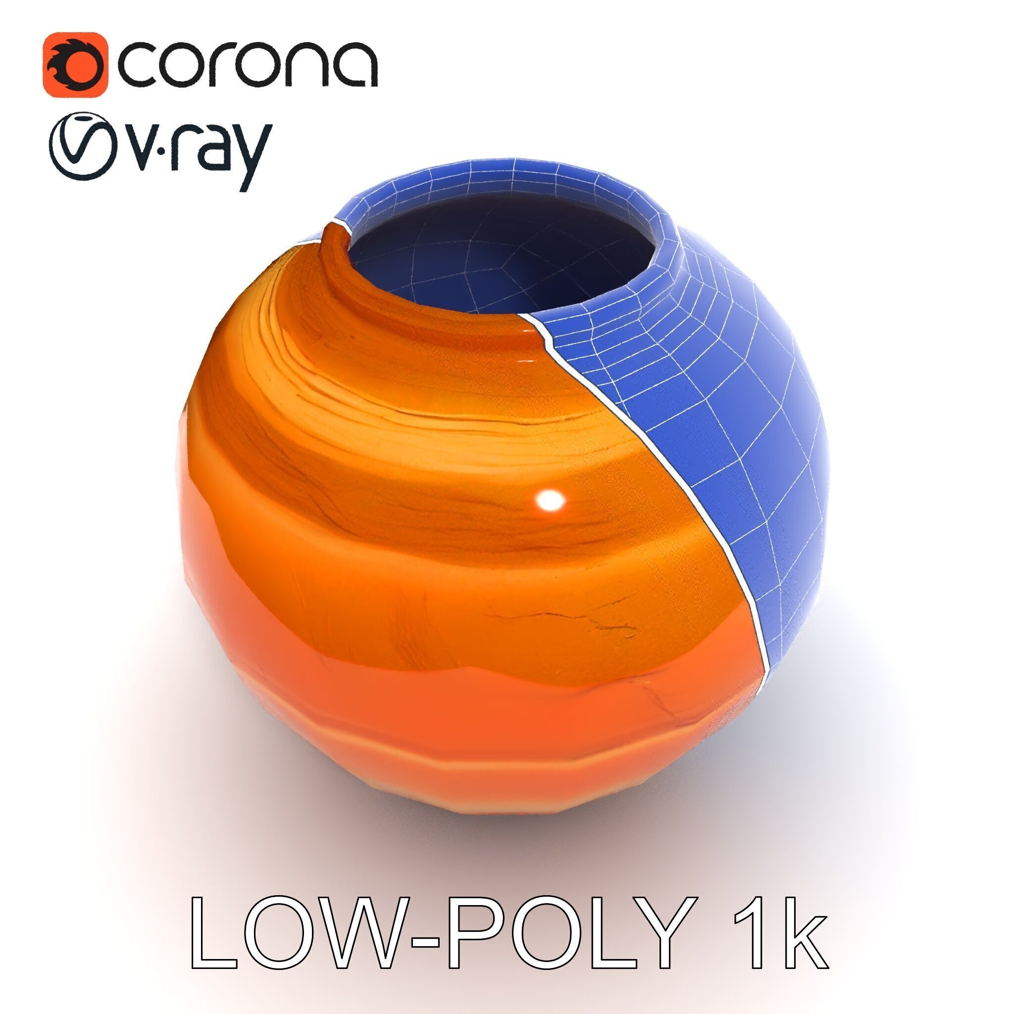 Antique Clay Pottery Model Pack Low-poly 3D model_28