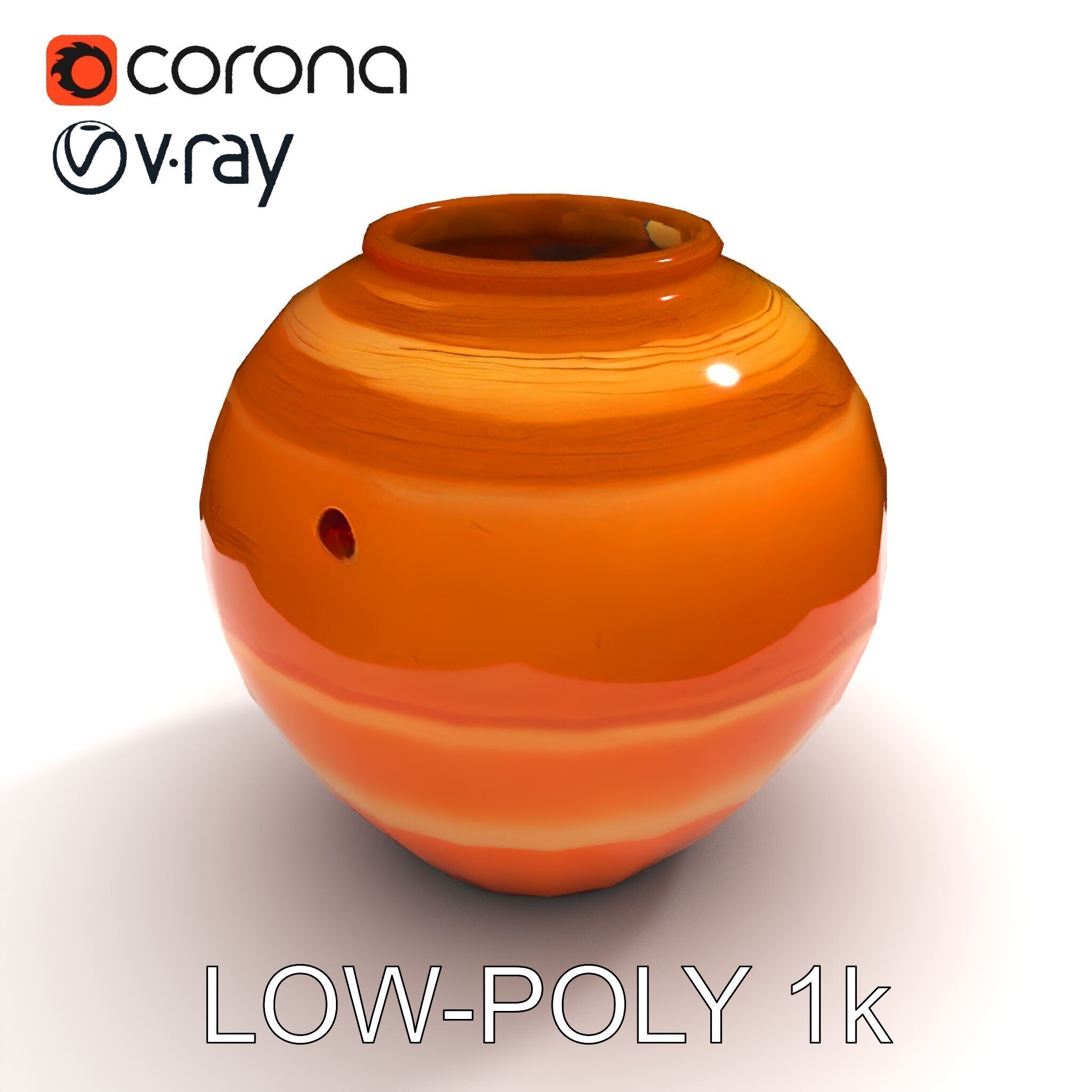 Antique Clay Pottery Model Pack Low-poly 3D model_25