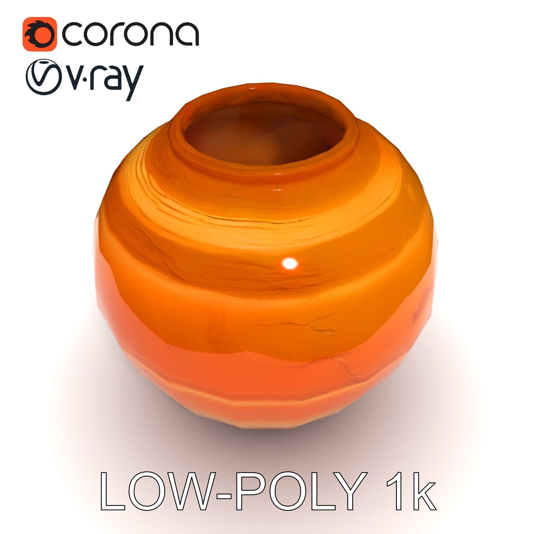 Antique Clay Pottery Model Pack Low-poly 3D model_9