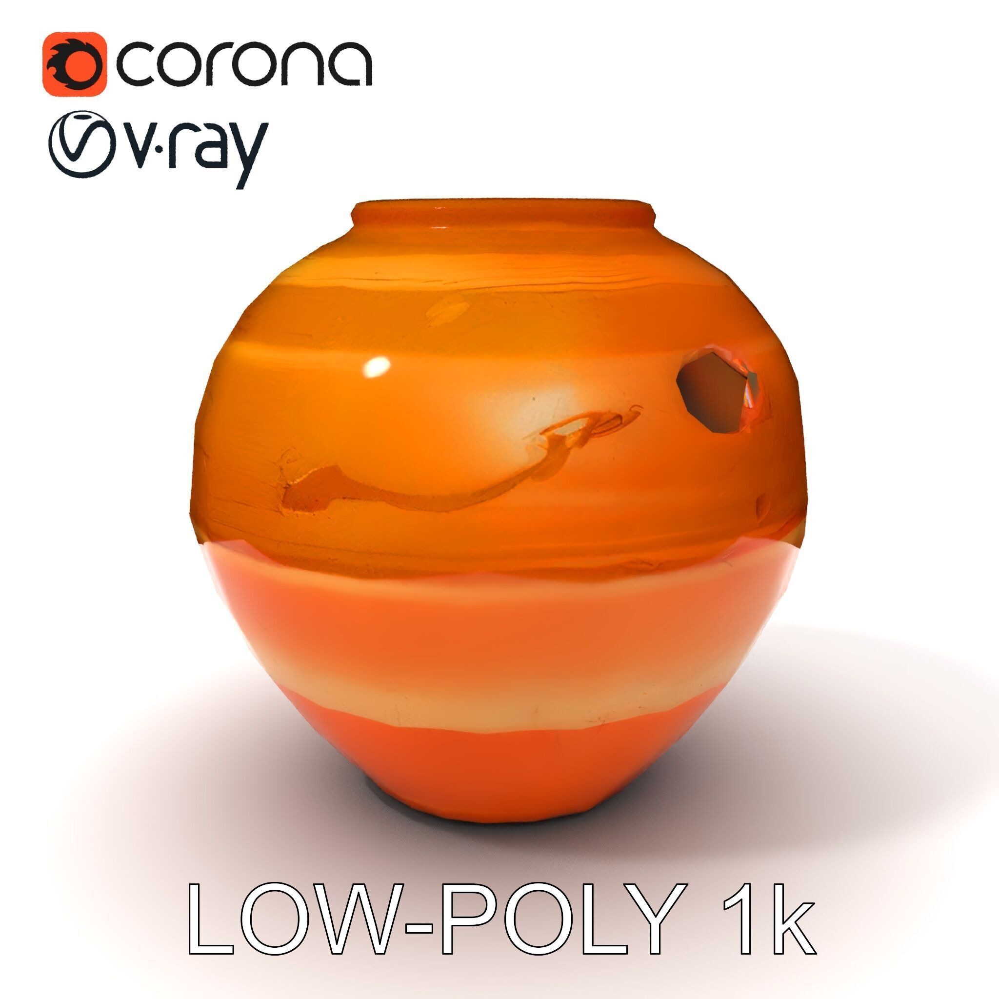 Antique Clay Pottery Model Pack Low-poly 3D model_15