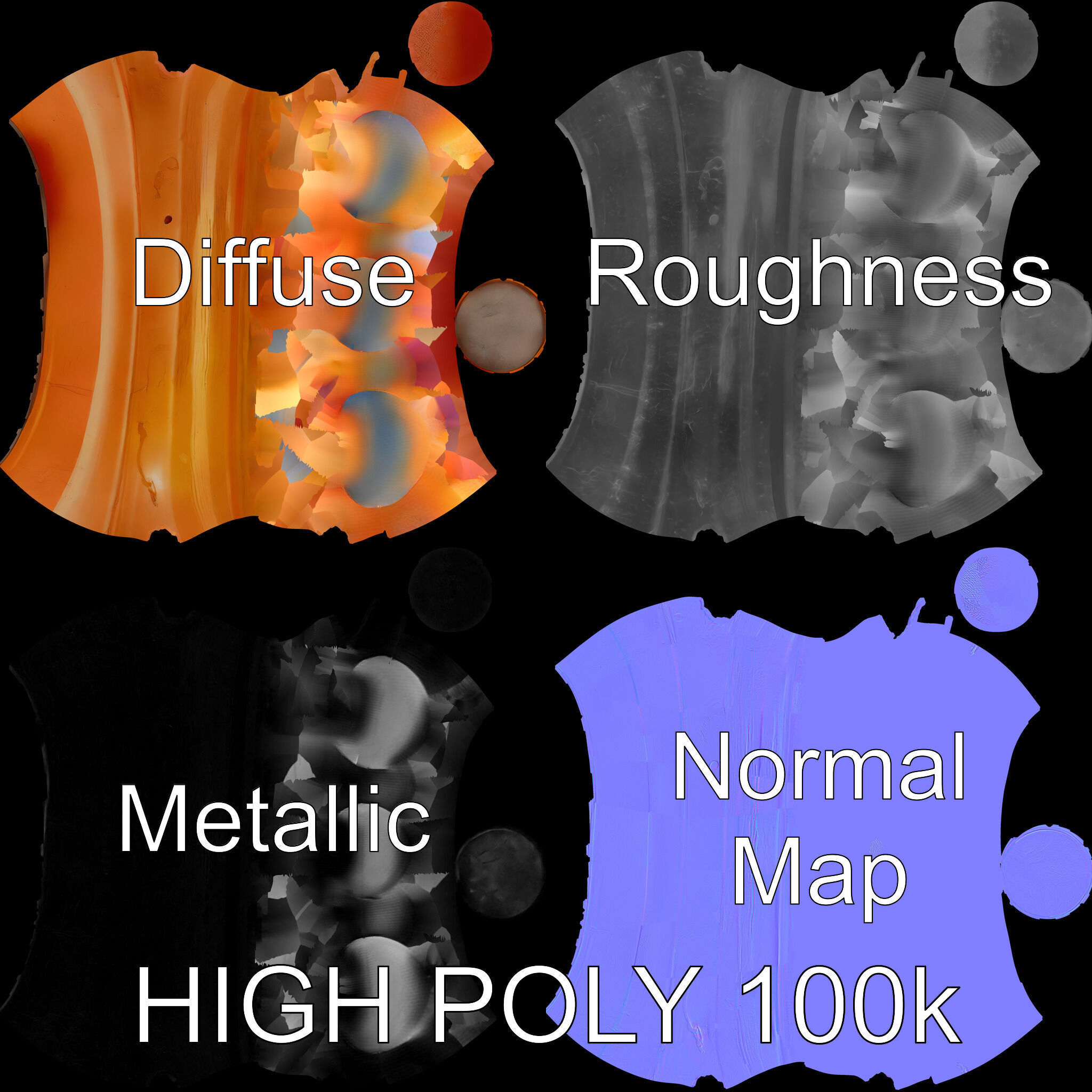 Antique Clay Pottery Model Pack Low-poly 3D model_2