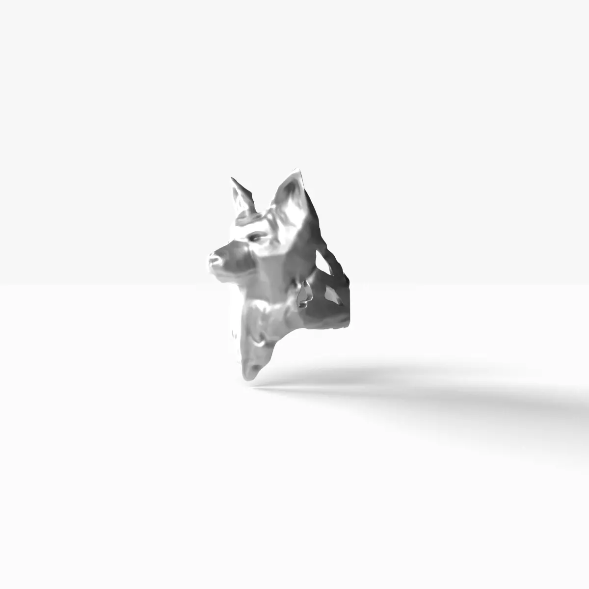 Wolf ring 3D model_0