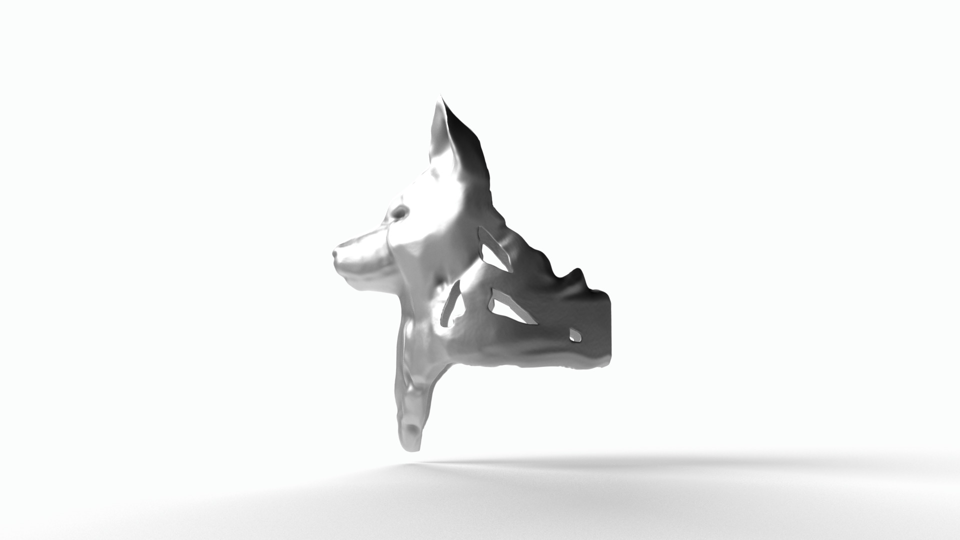 Wolf ring 3D model_2