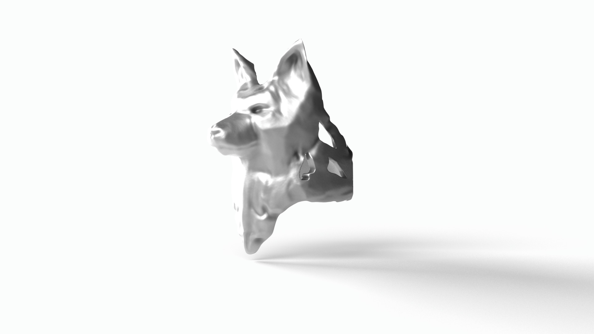 Wolf ring 3D model_1