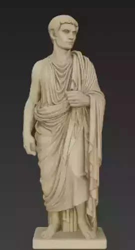 Stylized Roman Senator Statue 