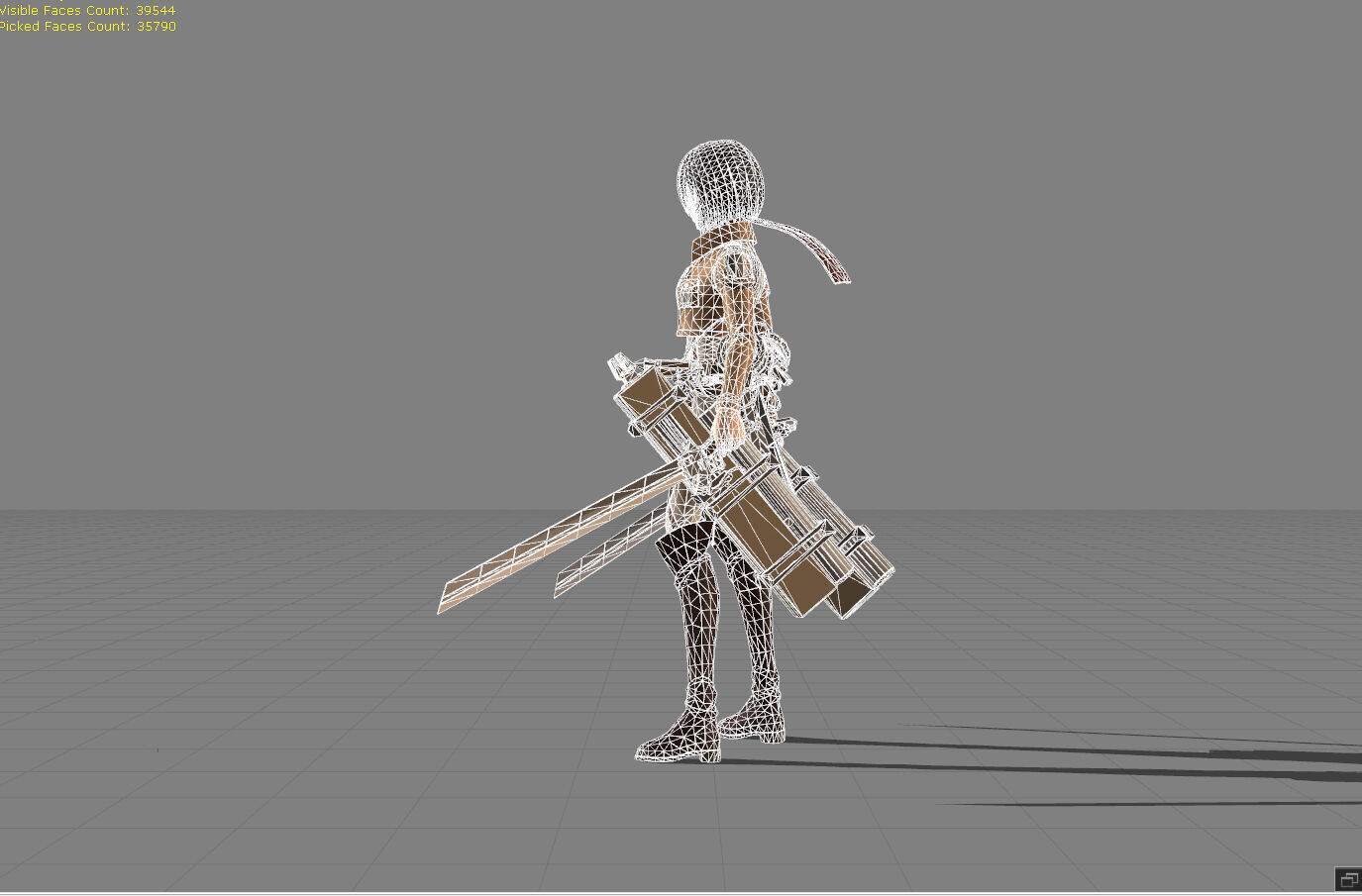 Mikasa AOT Low-poly 3D model_8