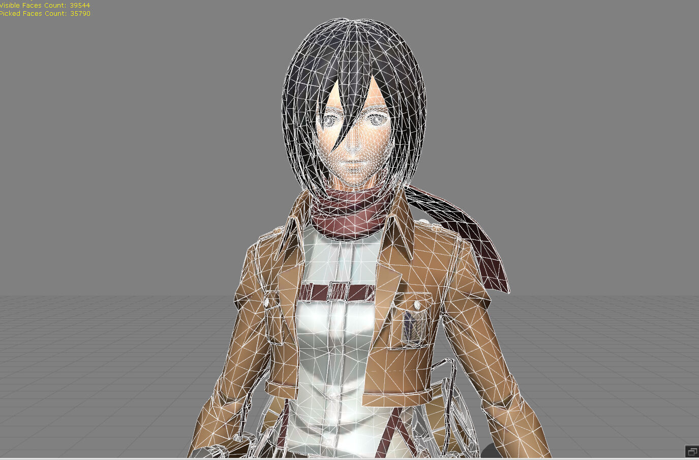 Mikasa AOT Low-poly 3D model_1