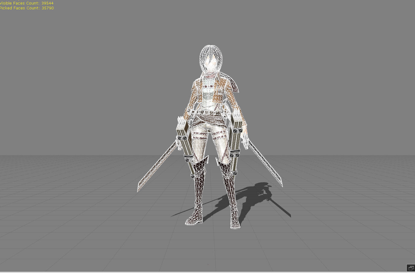 Mikasa AOT Low-poly 3D model_6