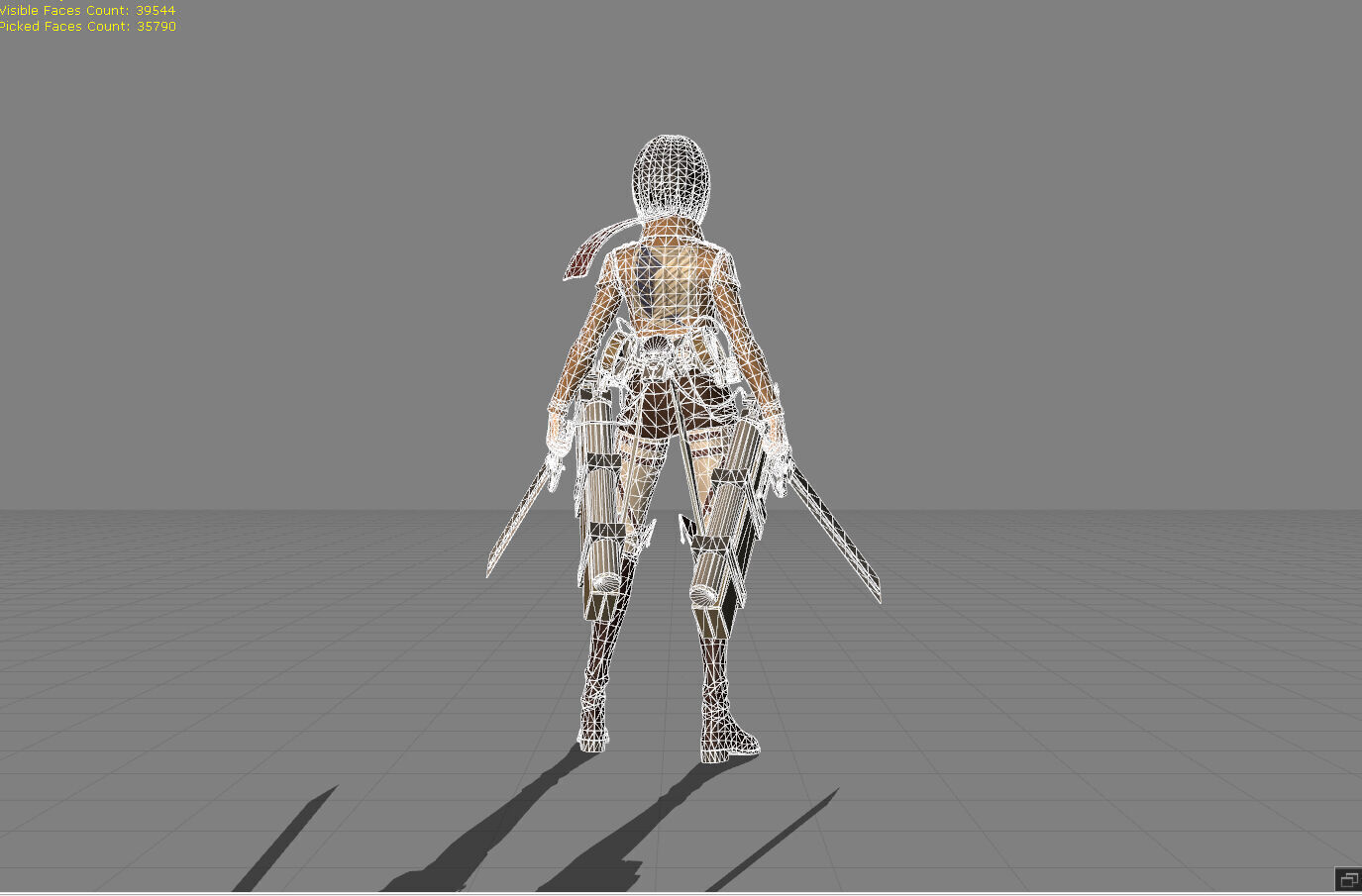 Mikasa AOT Low-poly 3D model_9