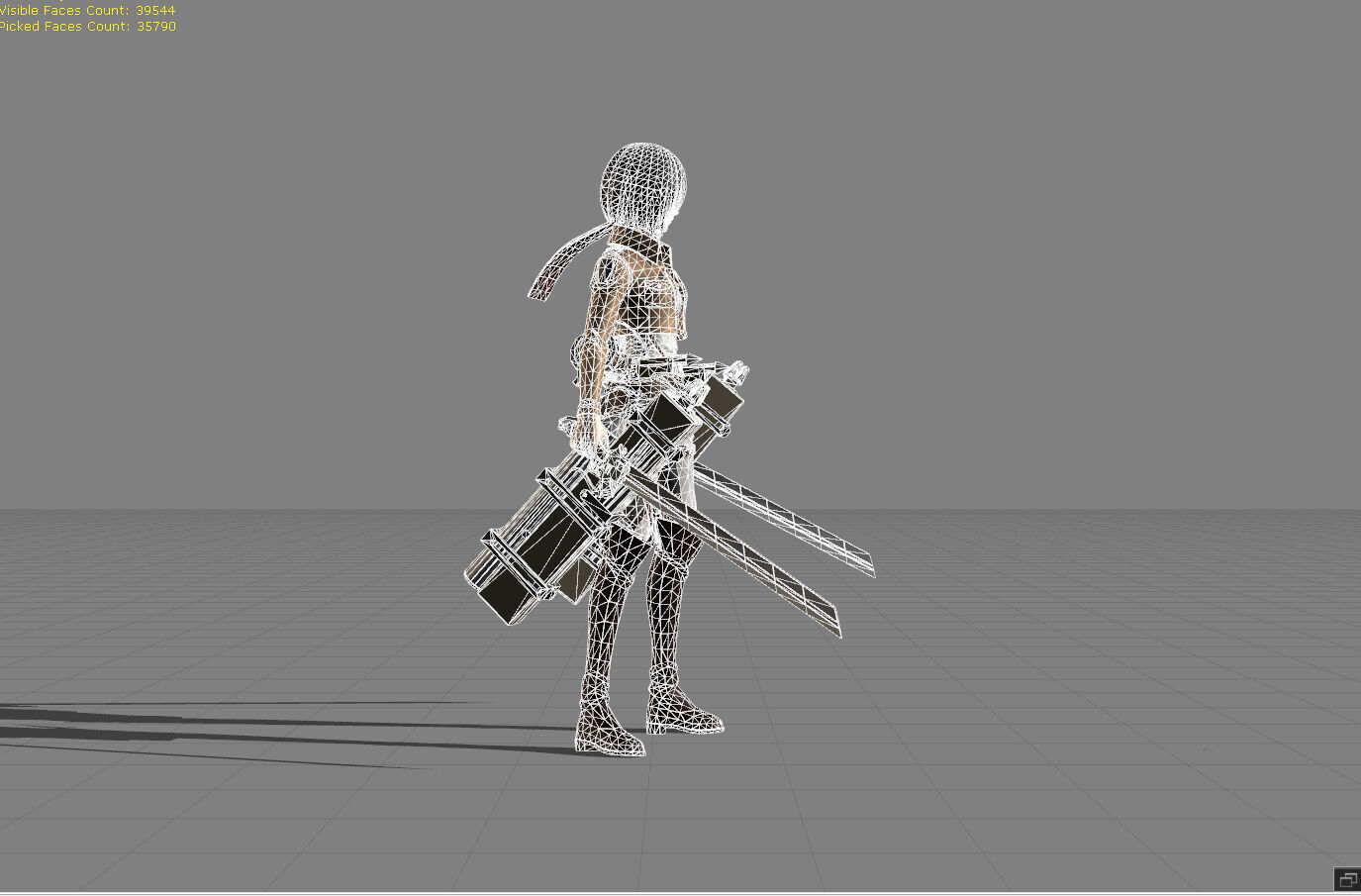 Mikasa AOT Low-poly 3D model_7
