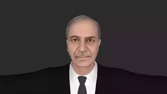Shehbaz Sharif Hyper Realistic Full Body  Rigged 3D Character