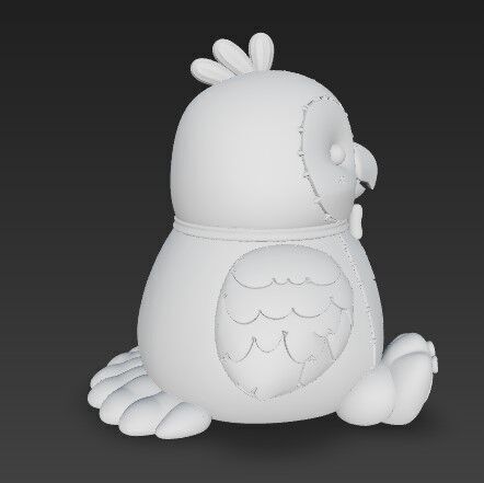 3D Printable Cute Parrot Figurine 3D print model_16