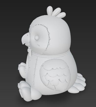 3D Printable Cute Parrot Figurine 3D print model_20