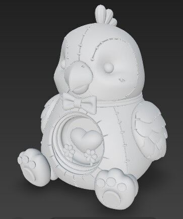 3D Printable Cute Parrot Figurine 3D print model_12
