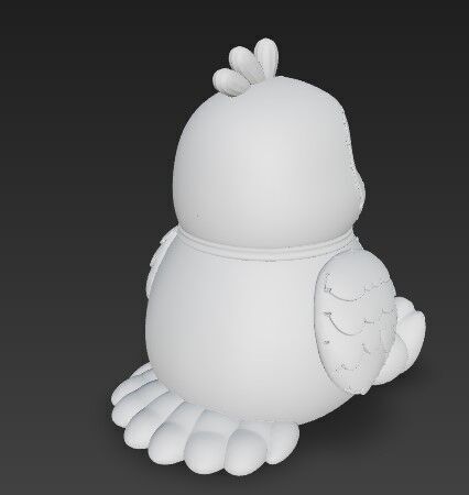 3D Printable Cute Parrot Figurine 3D print model_17