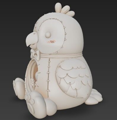 3D Printable Cute Parrot Figurine 3D print model_7