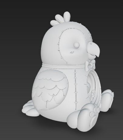 3D Printable Cute Parrot Figurine 3D print model_15