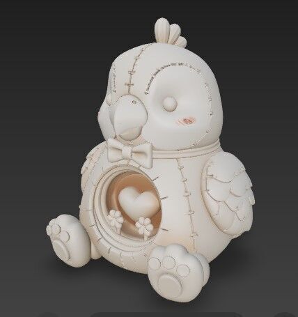 3D Printable Cute Parrot Figurine 3D print model_9