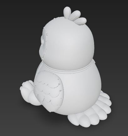 3D Printable Cute Parrot Figurine 3D print model_19