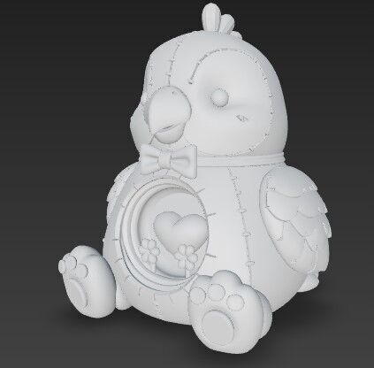 3D Printable Cute Parrot Figurine 3D print model_21