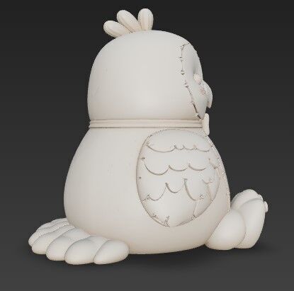 3D Printable Cute Parrot Figurine 3D print model_11