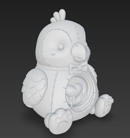 3D Printable Cute Parrot Figurine 3D print model_14