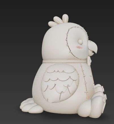 3D Printable Cute Parrot Figurine 3D print model_8