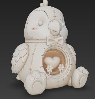 3D Printable Cute Parrot Figurine 3D print model_2