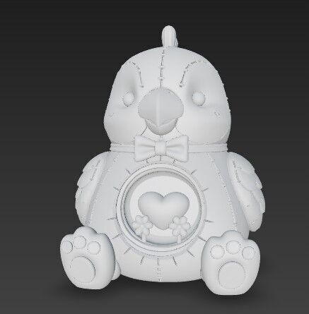 3D Printable Cute Parrot Figurine 3D print model_22